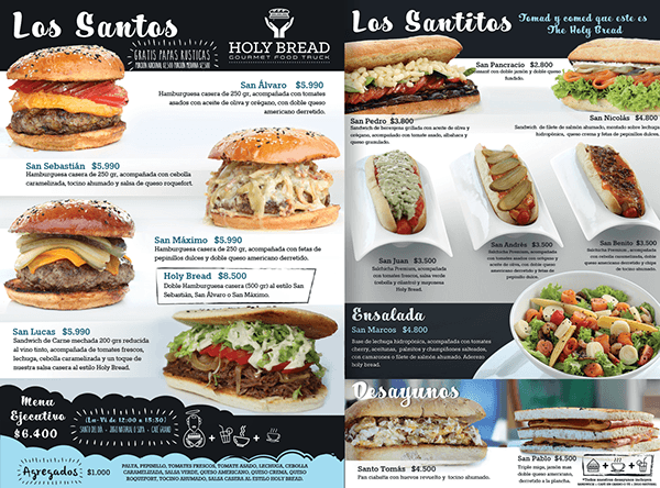 Holy Bread menu detail