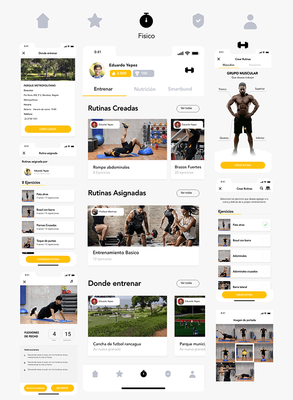 Iveis physical training screens