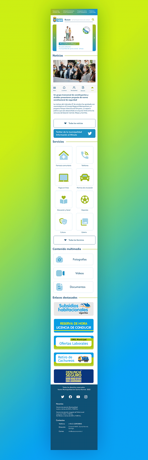 Quinta Normal full mobile page