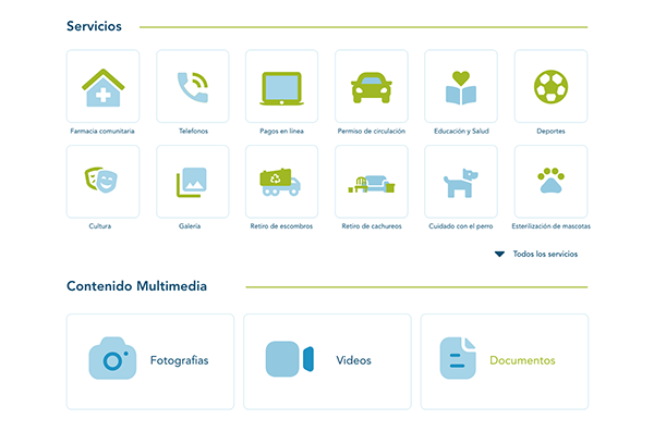 Quinta Normal services and multimedia sections
